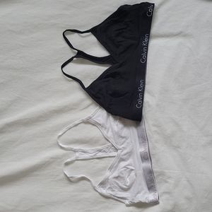 Calvin Klein Womens Motive Cotton Lightly Lined Bralette size L